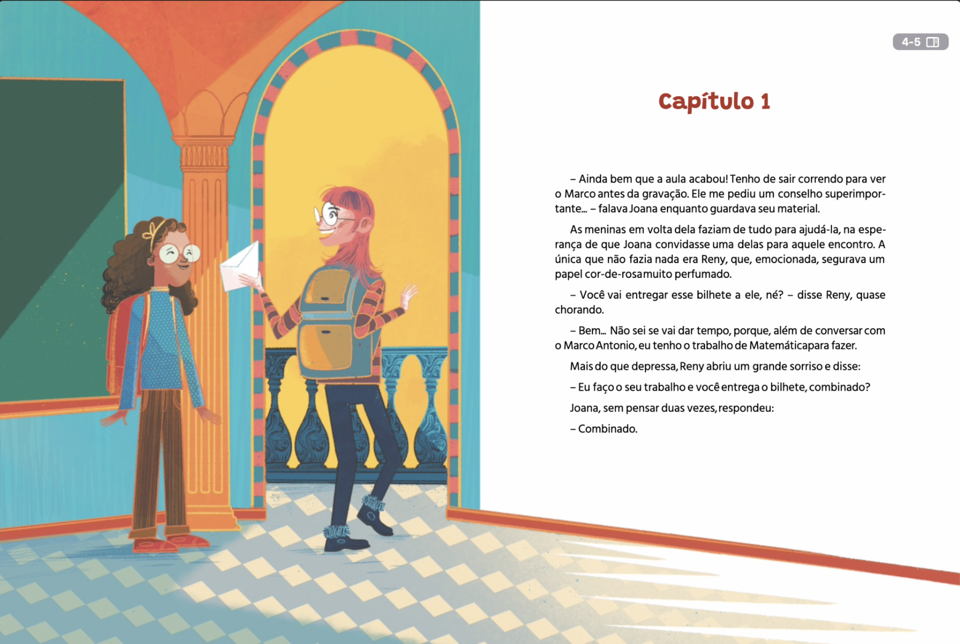 Título infantil da Editora do Brasil convertido para EPUB Fixed-Layout