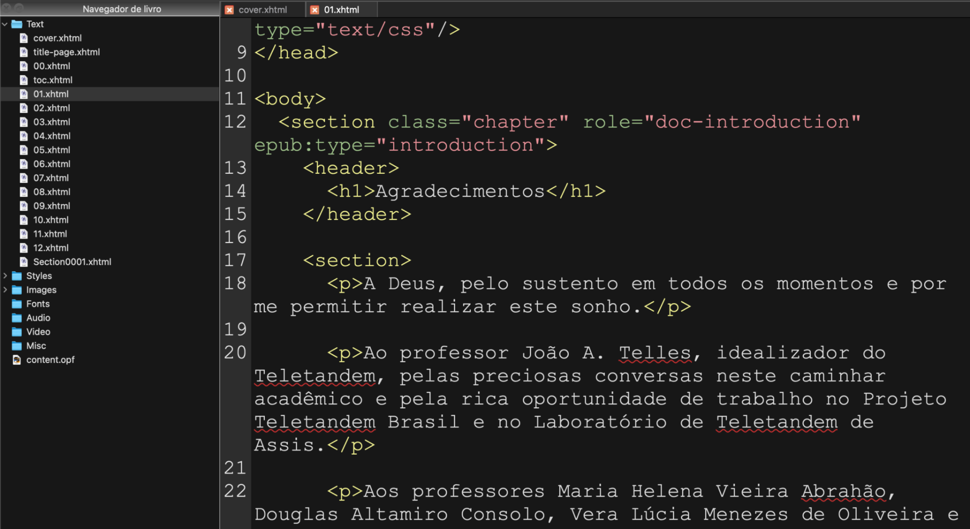 Detalhe de tabelas e referências cruzadas preservadas na conversão digital